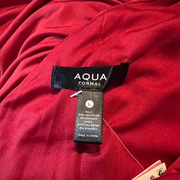 💃🏻Aqua Red One-Shoulder Bodycon Dress - Picture 5 of 6